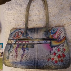 Biacci handbag leather painted Gem